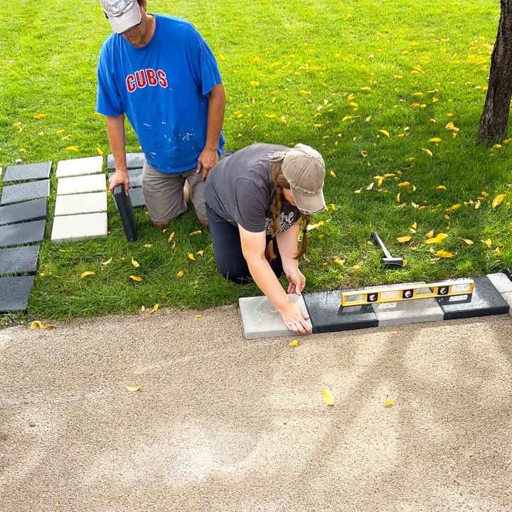 laying the pavers