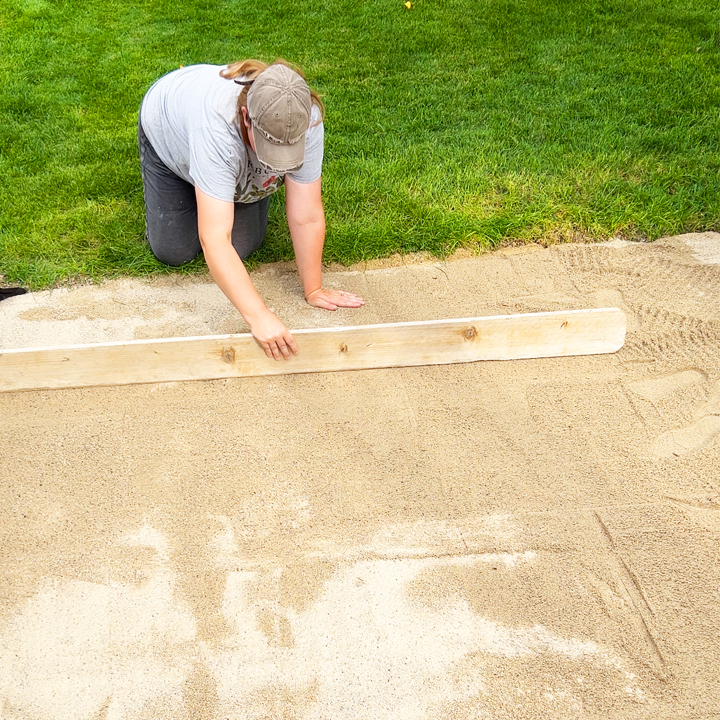 leveling out the sand