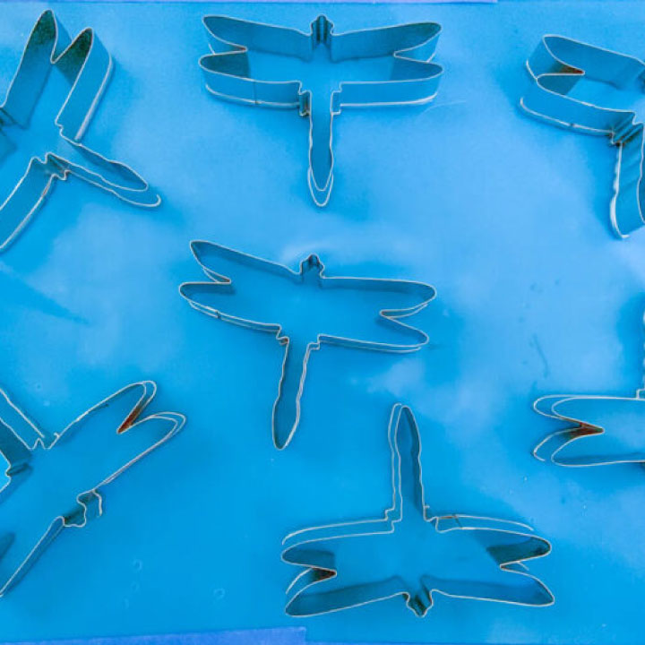 Metal butterfly molds for DIY wind chime project