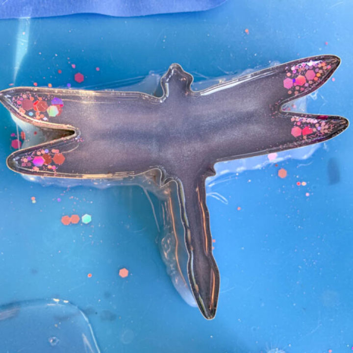 Add Glitter to Butterfly Ornaments